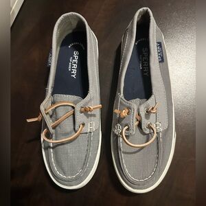 Gray Blue Sperry Loafers Nautical